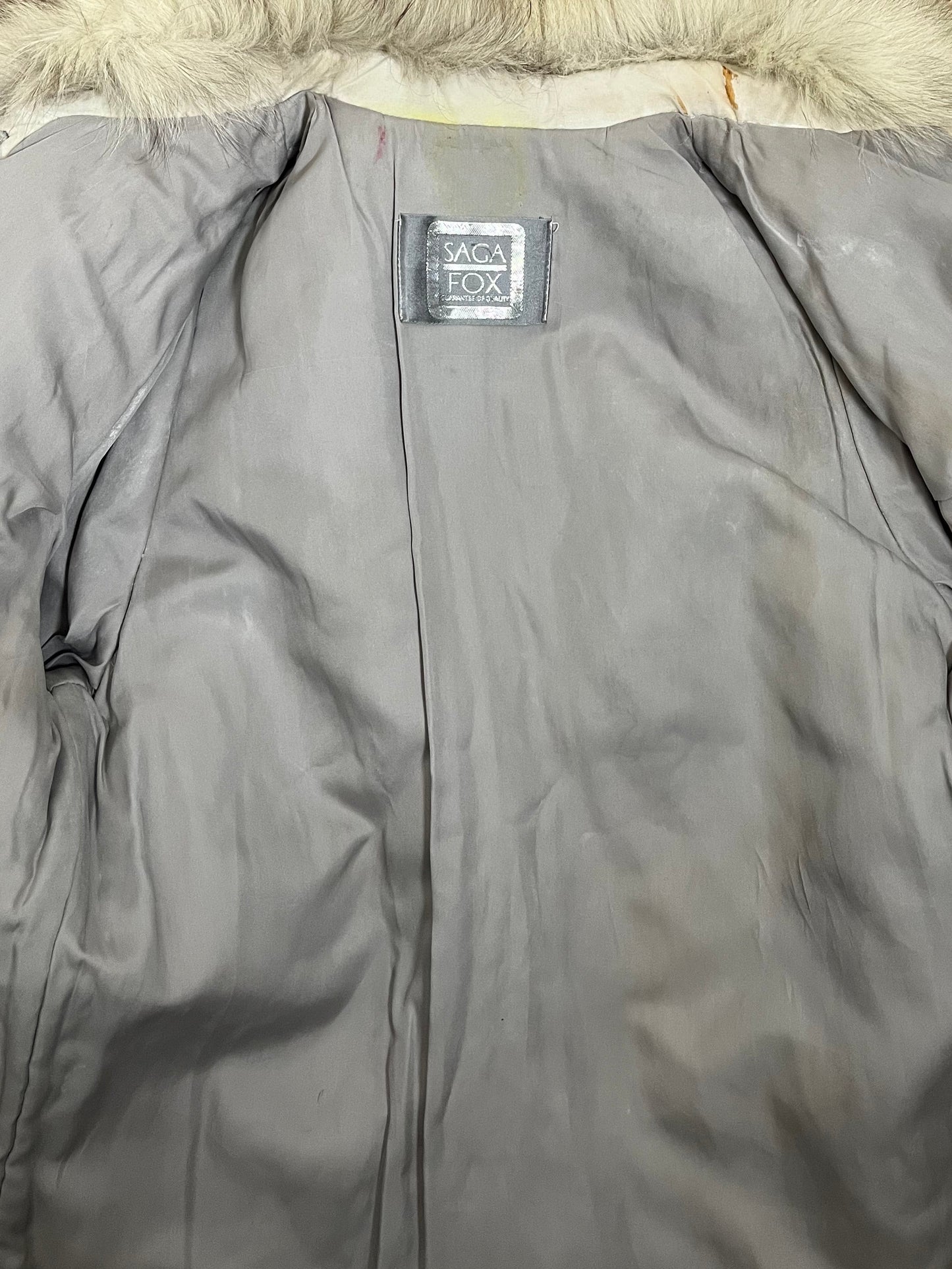 80s SAGA fox fur | XS-S | flaws noted