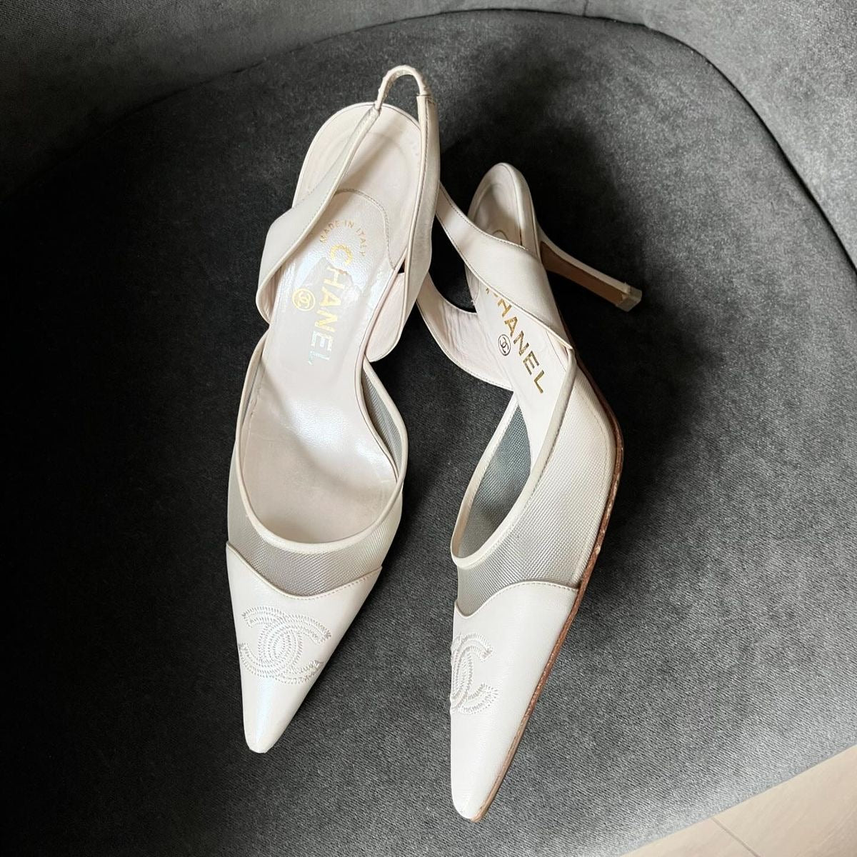 For Sam | custom Chanel slingbacks