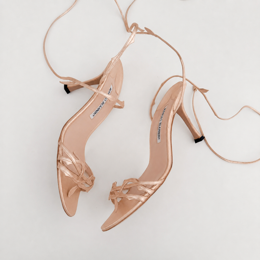 For Kristen | strappy vine Manolo Blahnik heels