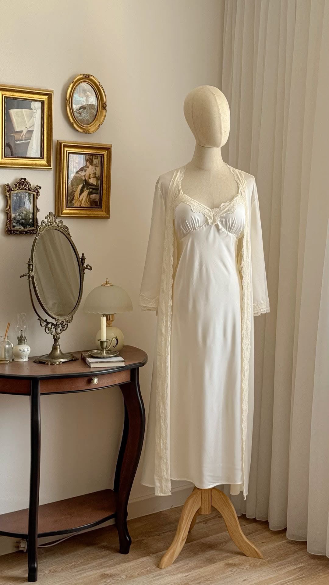 the serina | matching bridal slip & robe