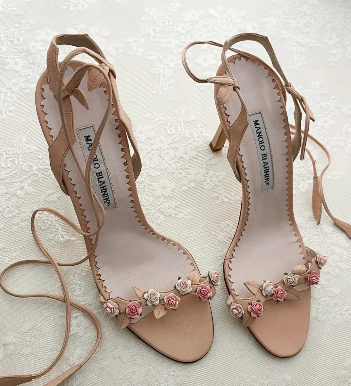 For Kristen | strappy vine Manolo Blahnik heels