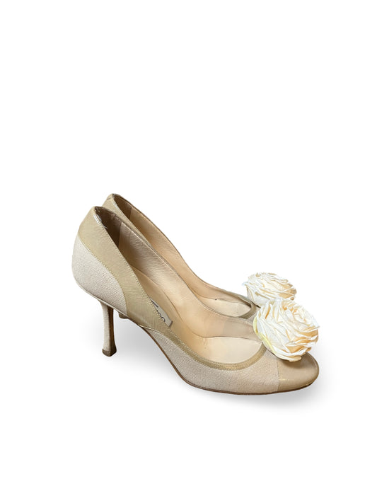 Jimmy Choo | cream & beige pump | US 8.5