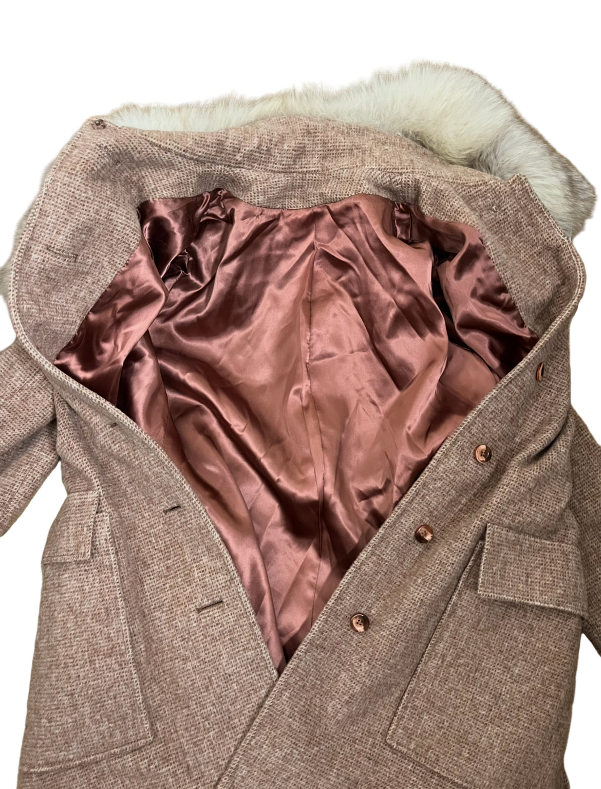 the ski chalet set| 70s full-length coat & scarf| size M-L