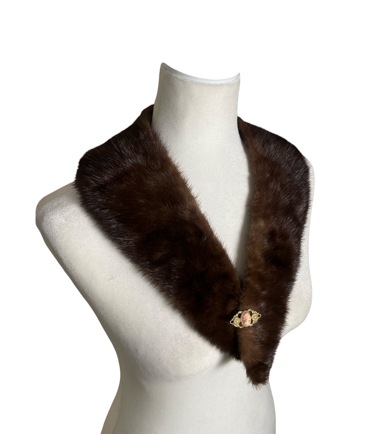 portrait of a lady|petite mink scarf & cameo closure| one size
