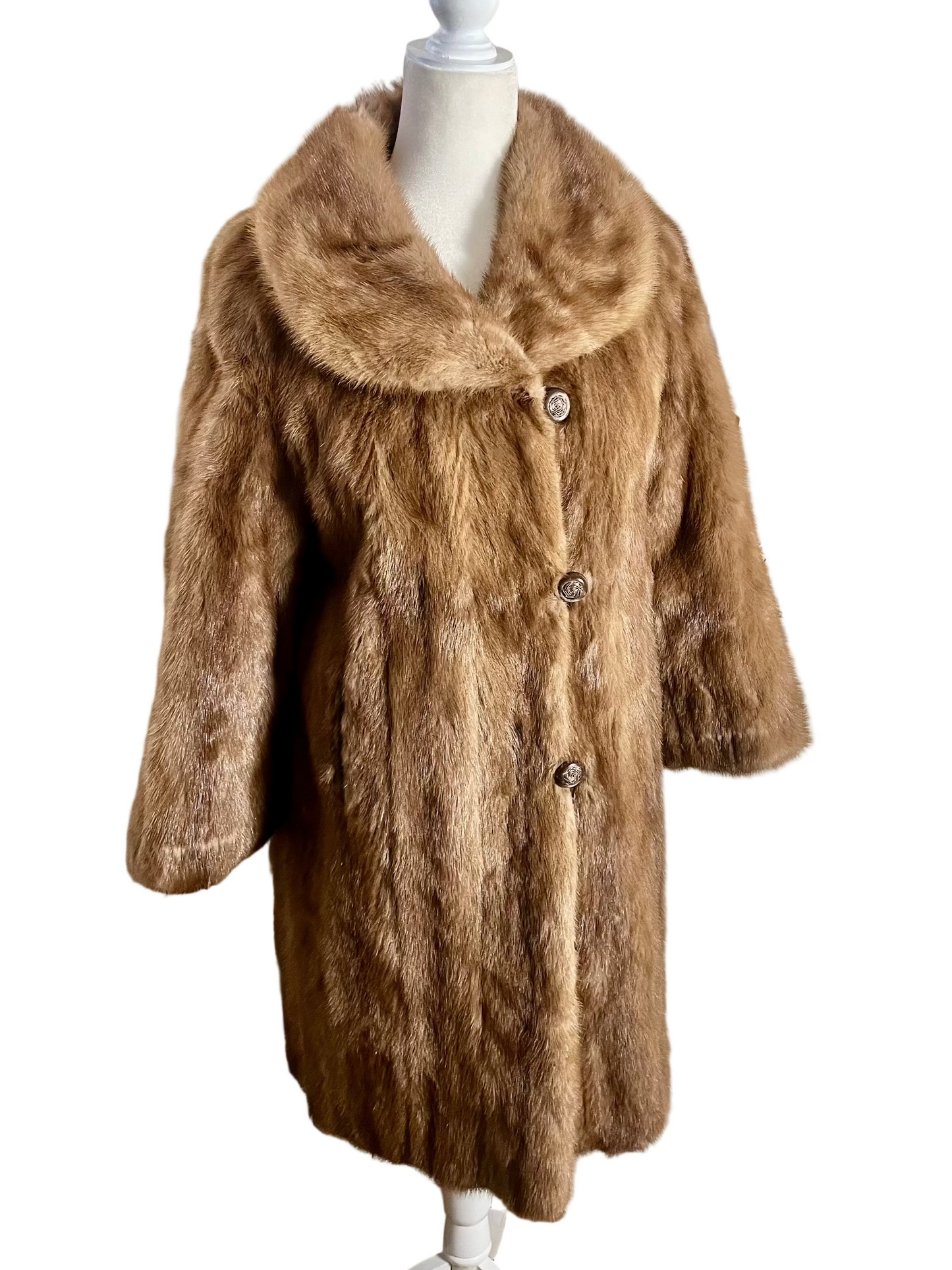 valley of the dolls| 60s mink swing coat | size M