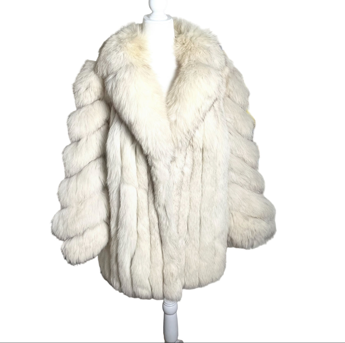 carmella’s overcoat|80s white fox fur | size S