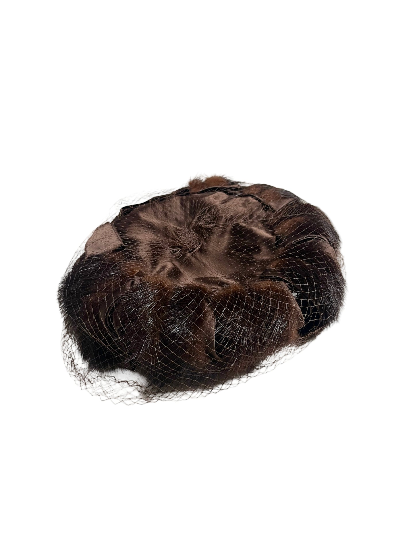 60s fur avant-garde pillbox hat | one size