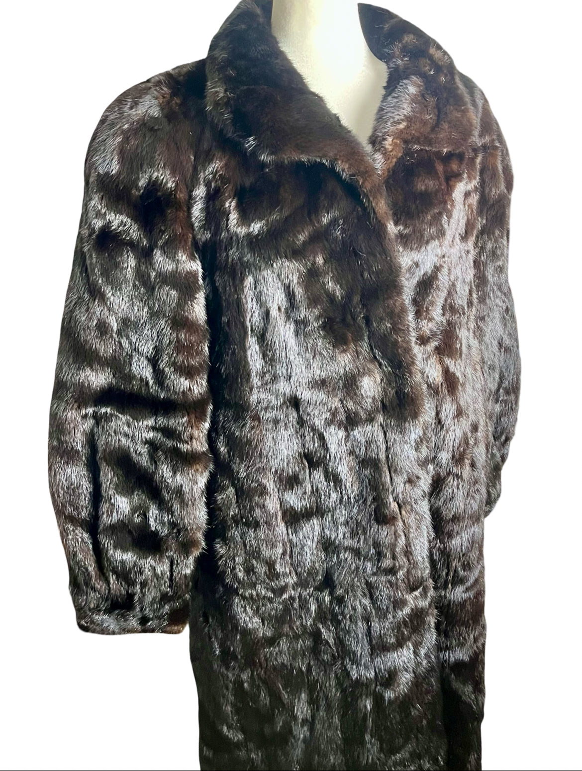 scorsese overcoat| vintage full length mink coat | size M-L