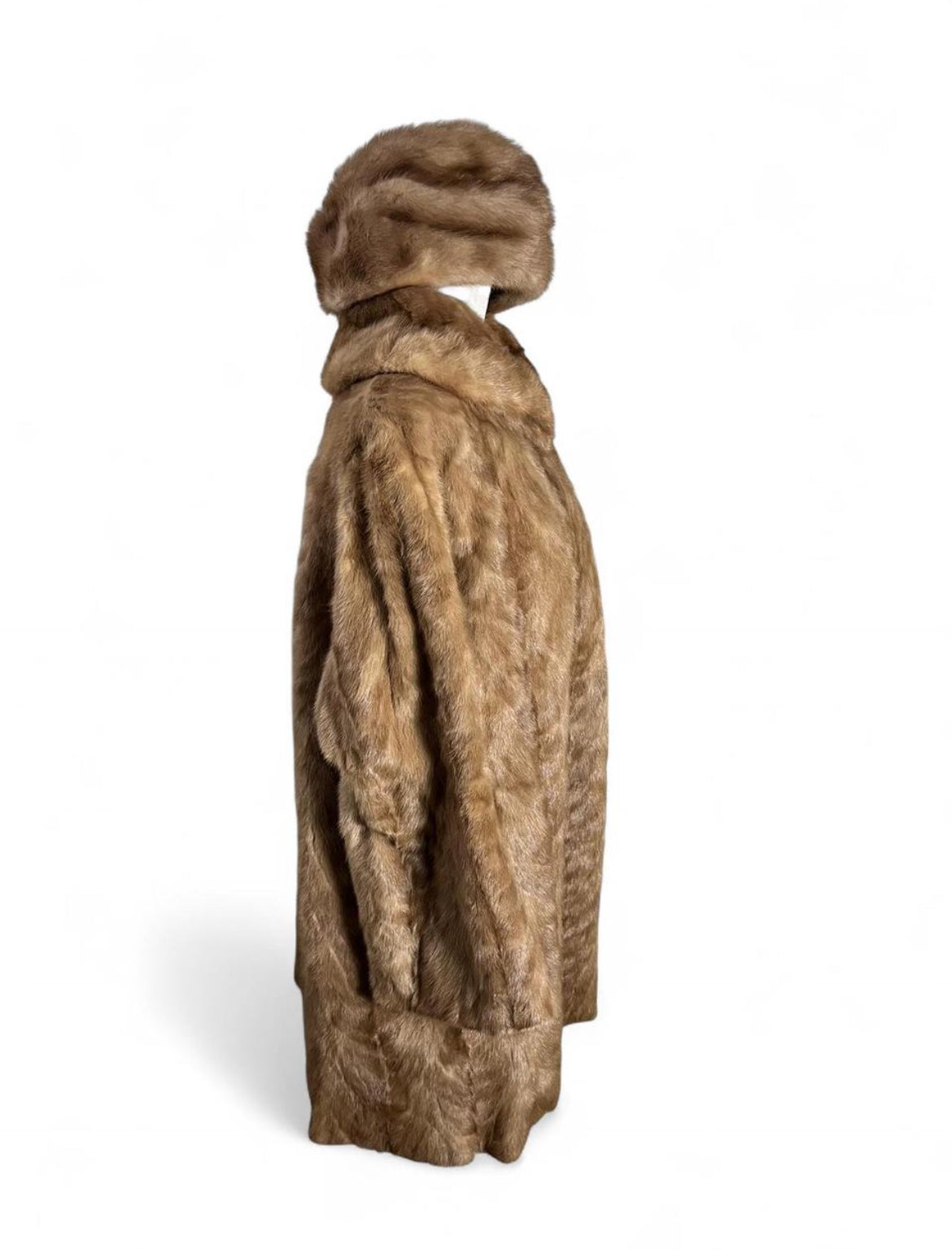 old hollywood mink coat & matching hat | size S