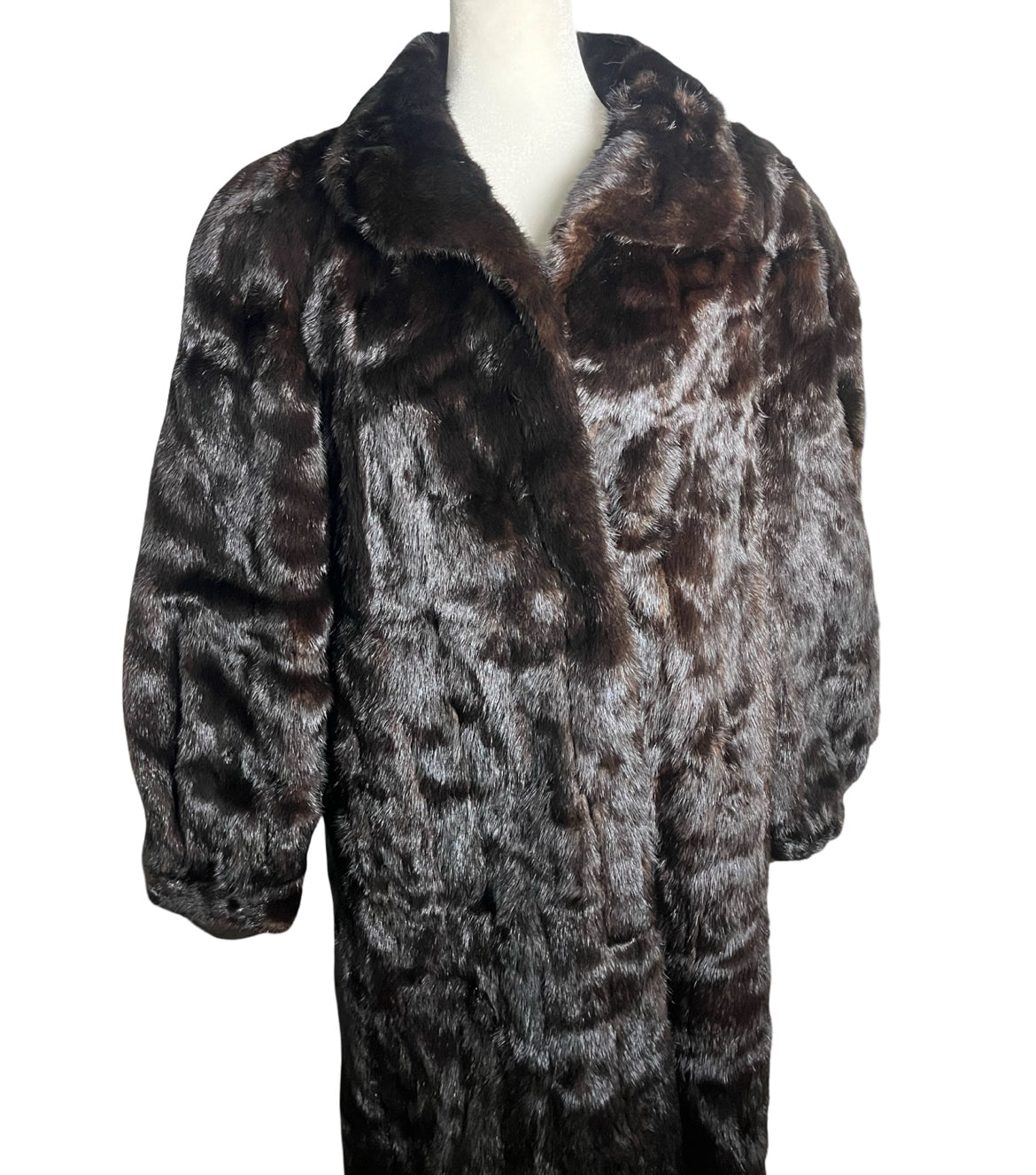 scorsese overcoat| vintage full length mink coat | size M-L