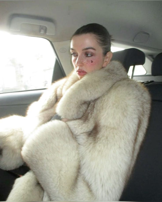 the Alia | custom | white fox fur