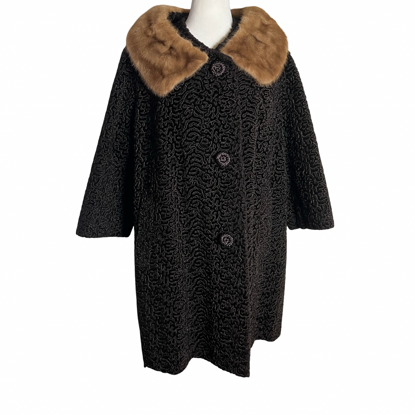 60s french luxury swing coat | size L-XXL