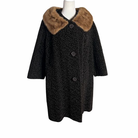 60s french luxury swing coat | size L-XXL