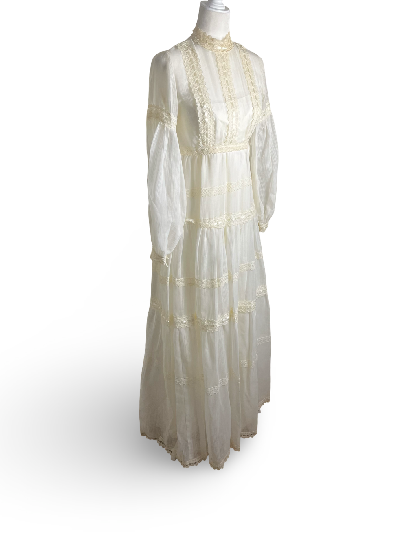 70s | angelic victorian revival gown | S-M