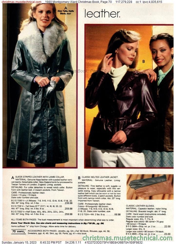 70s leather coat with fox fur collar | size S