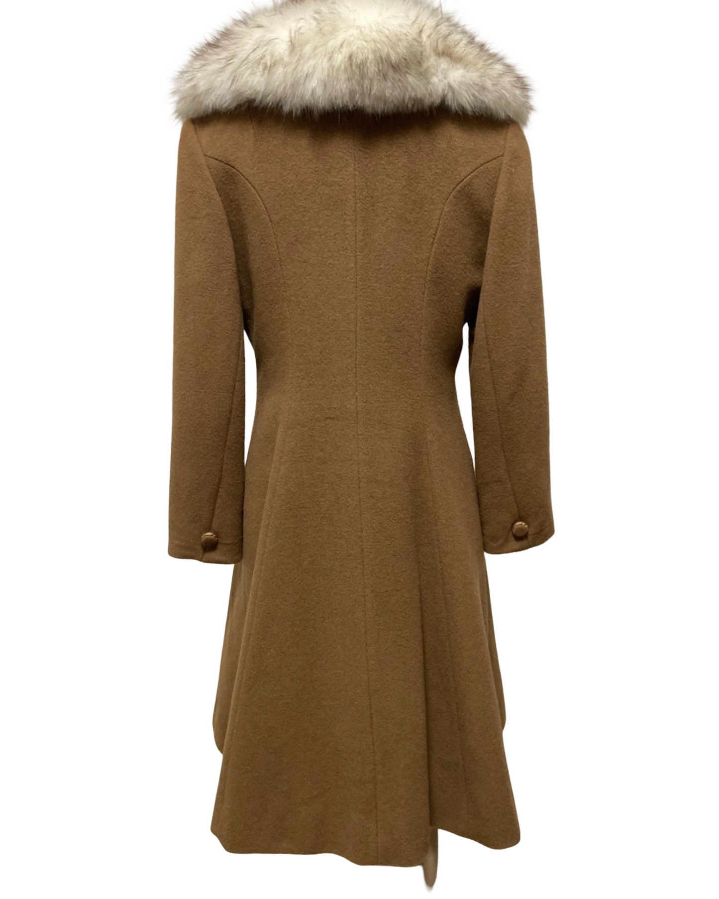 50s fox fur lined princess coat | size S