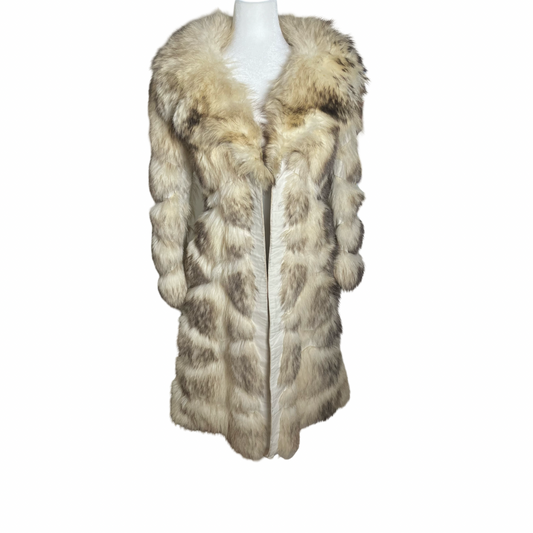 70s sharon tate fur | size S