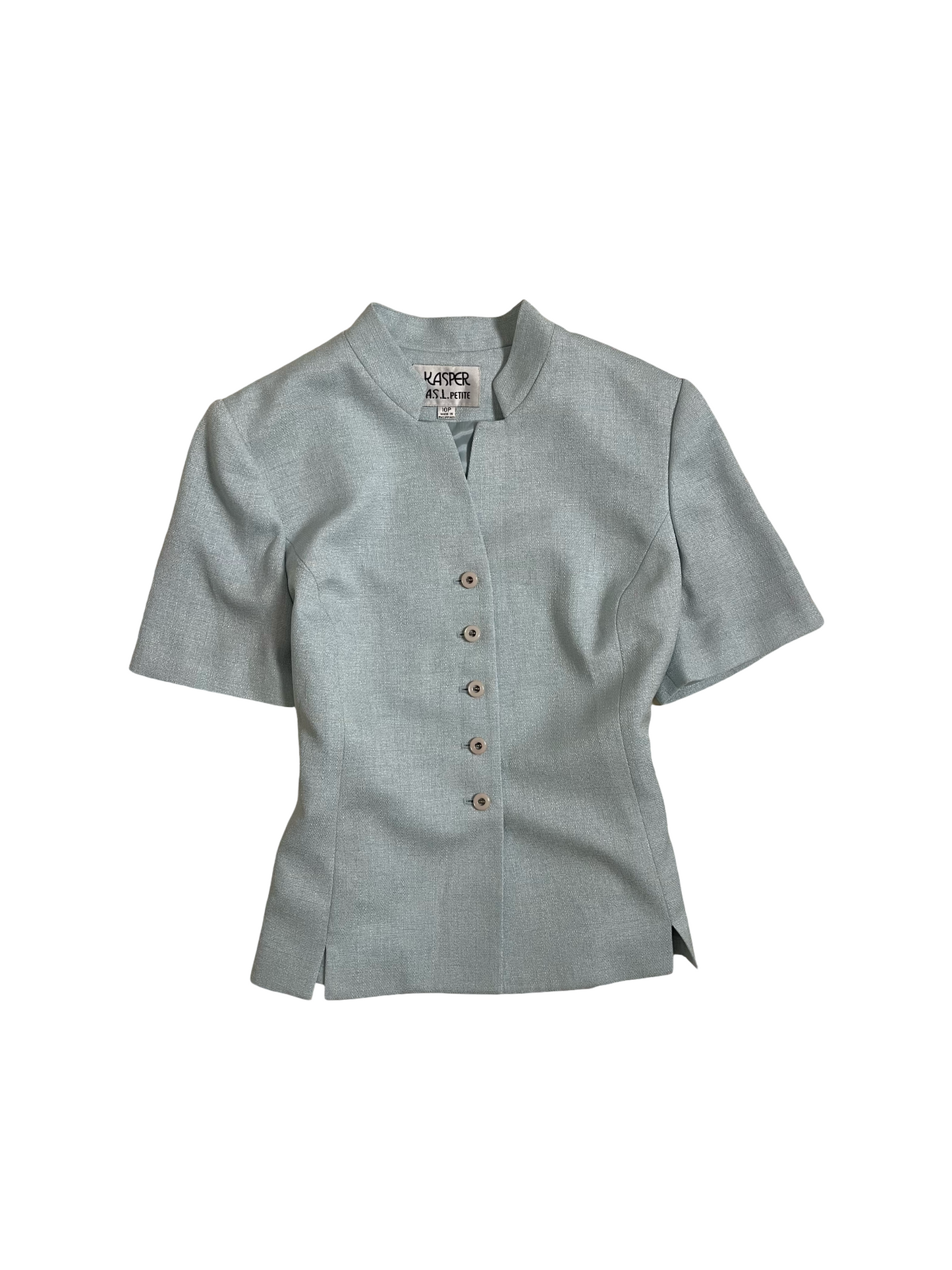 90s | powdered blue skirt set | M-L