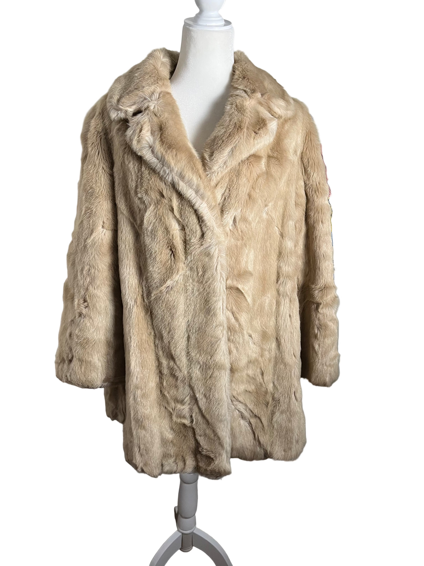 the bleach blonde | 60s vintage faux fur| size S-M