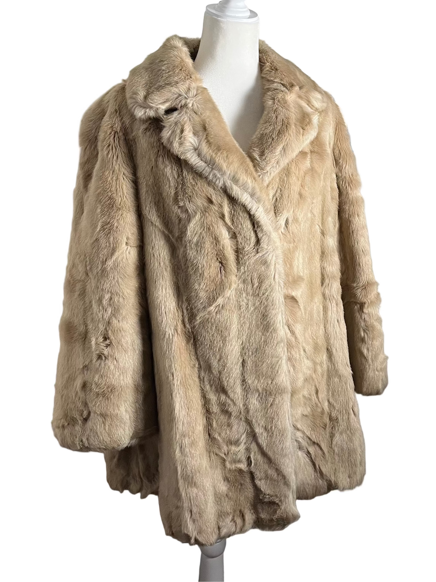 the bleach blonde | 60s vintage faux fur| size S-M