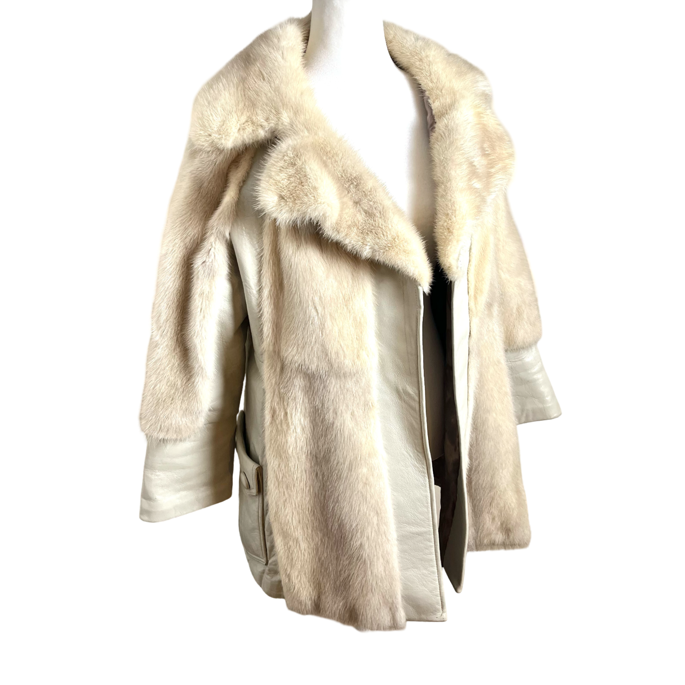 farrah fawcett| 70s blonde mink coat | size S-M
