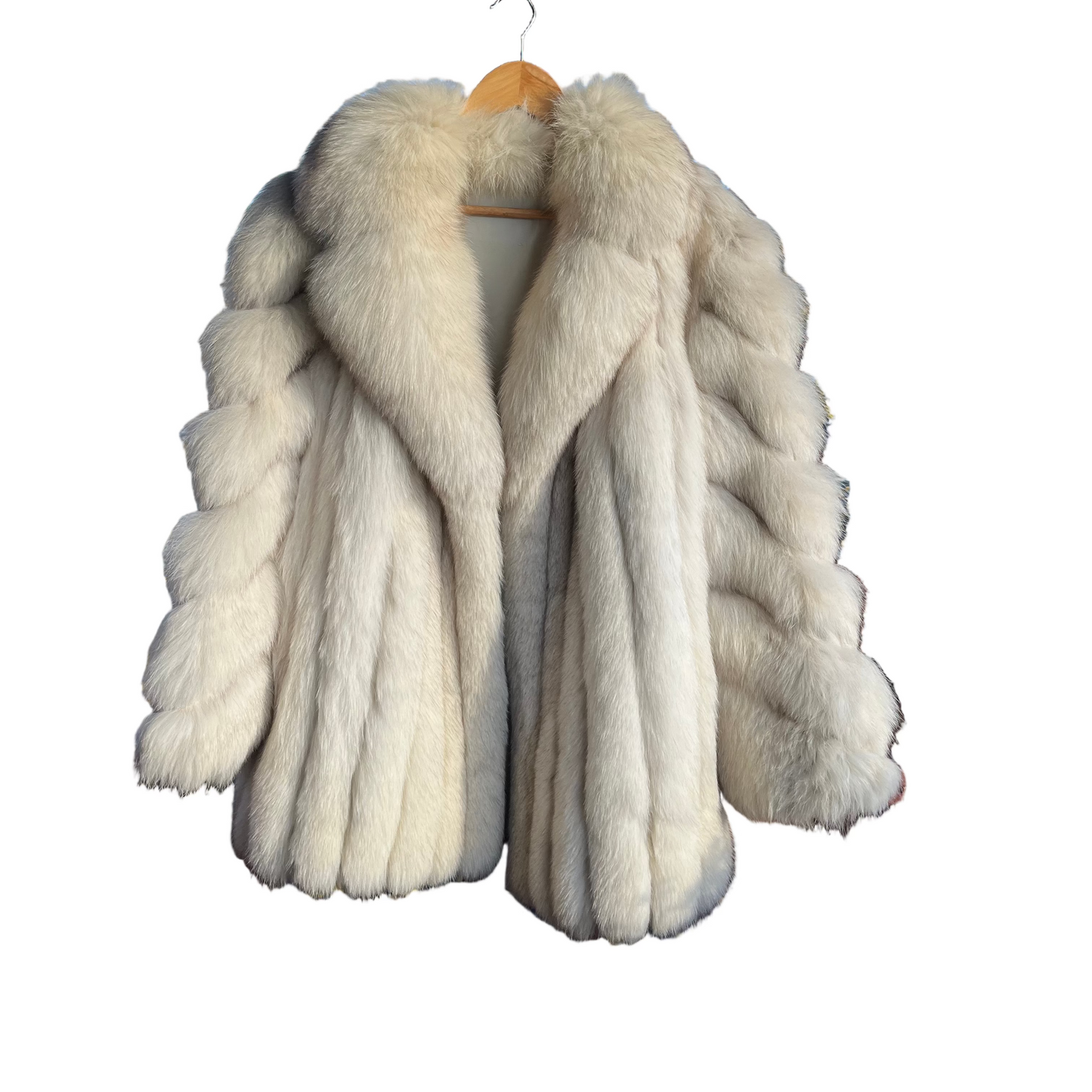 carmella’s overcoat|80s white fox fur | size S