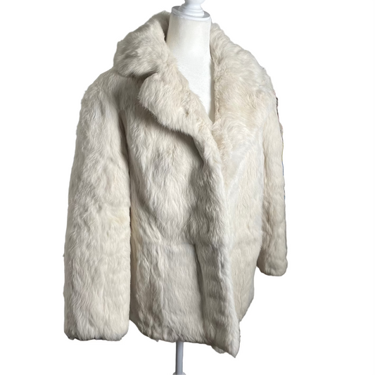 snowfall ski apres| 70s fur | size M