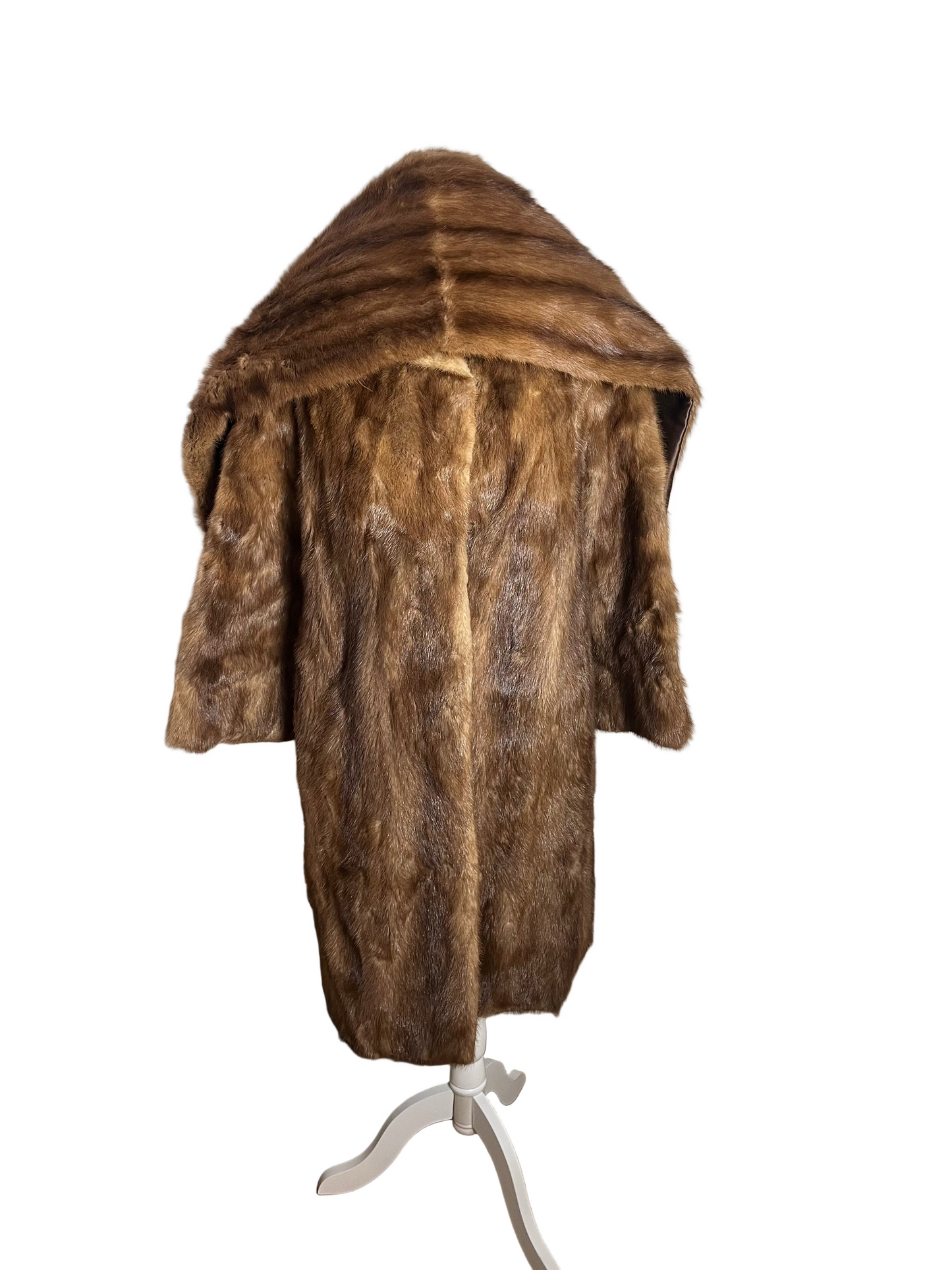 double cognac | 70s mink matching set | size S