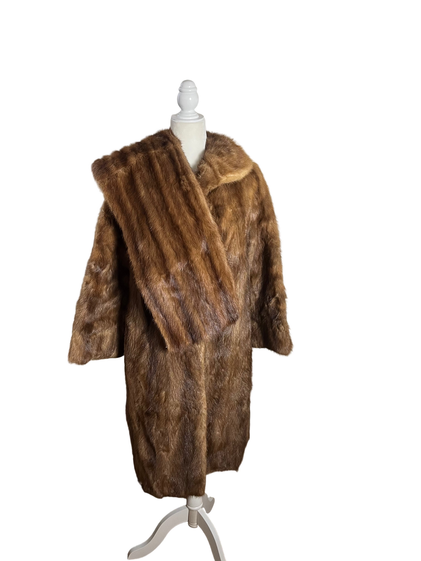 double cognac | 70s mink matching set | size S