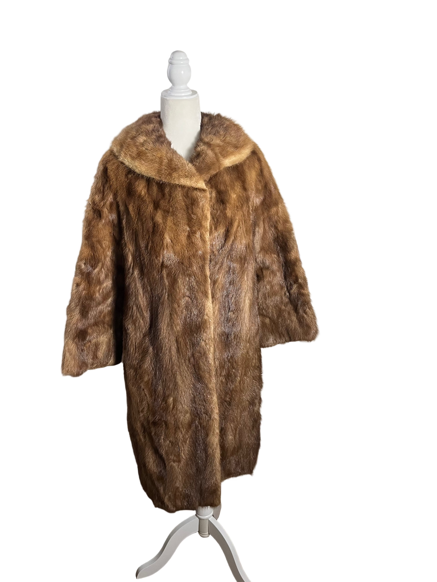 double cognac | 70s mink matching set | size S