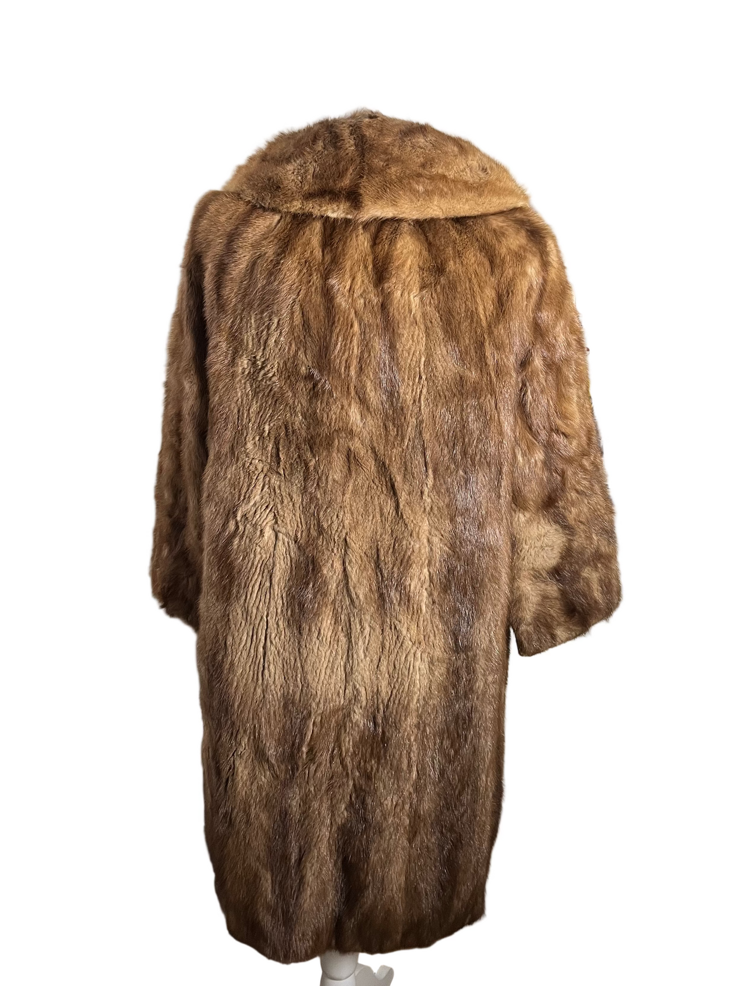 double cognac | 70s mink matching set | size S