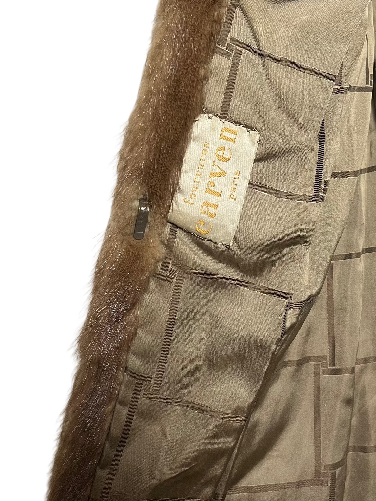 double cognac | 70s mink matching set | size S