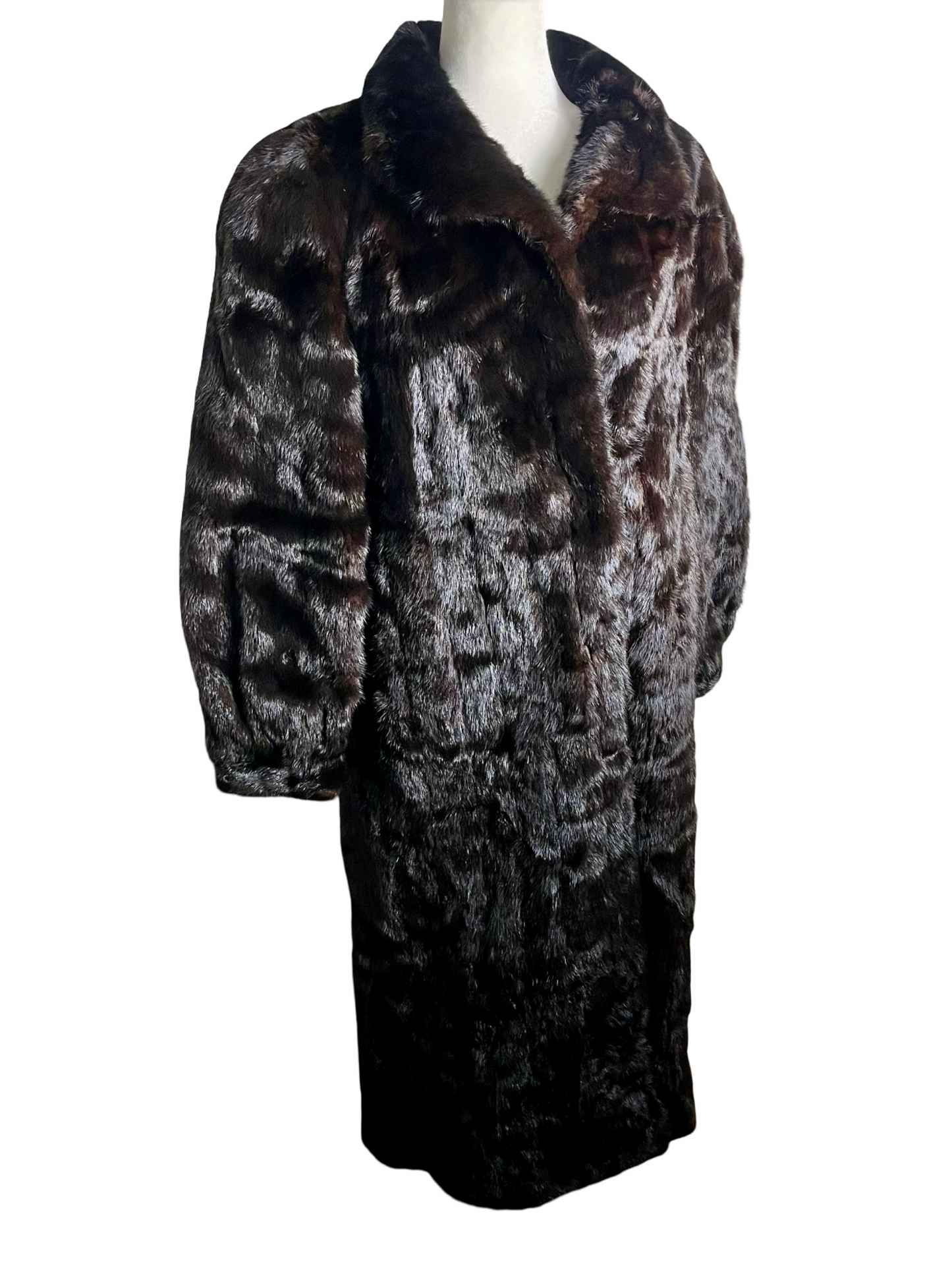 scorsese overcoat| vintage full length mink coat | size M-L