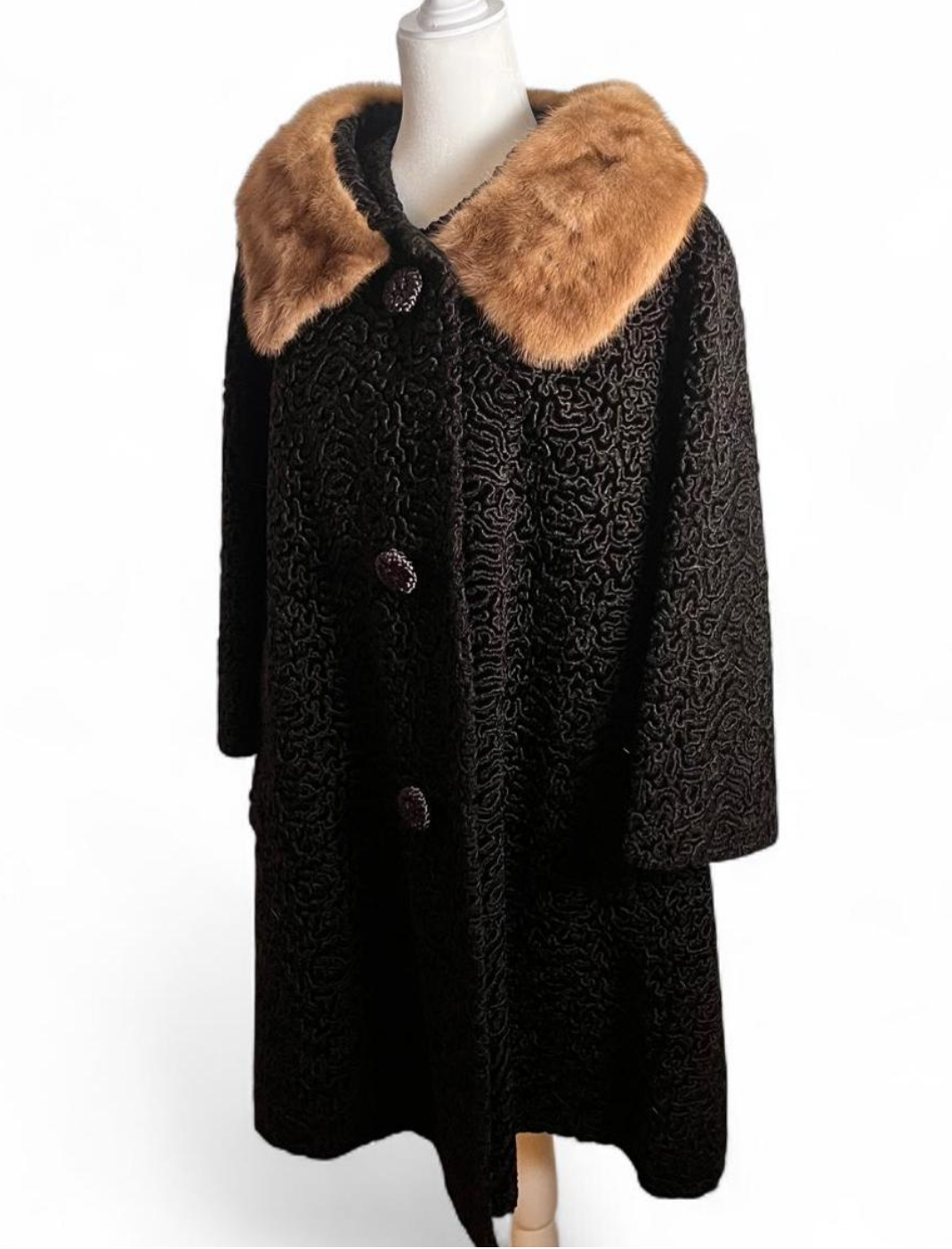 60s french luxury swing coat | size L-XXL
