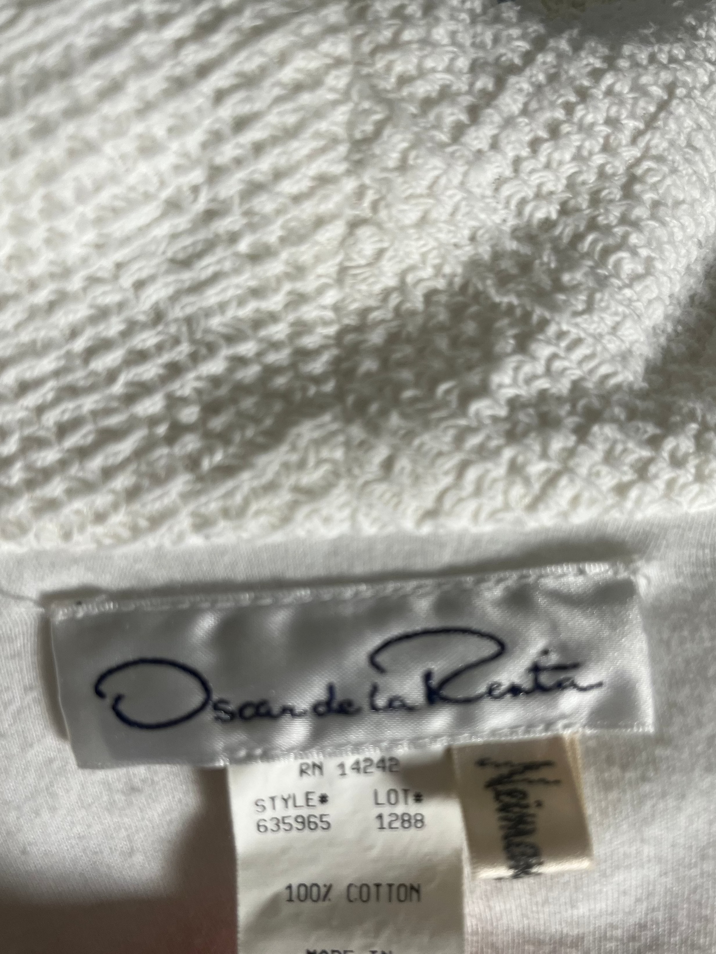 90s Oscar de la Renta | woven bridal robe | M-L