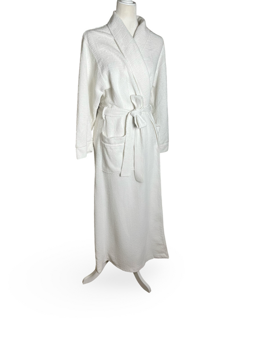 90s Oscar de la Renta | woven bridal robe | M-L