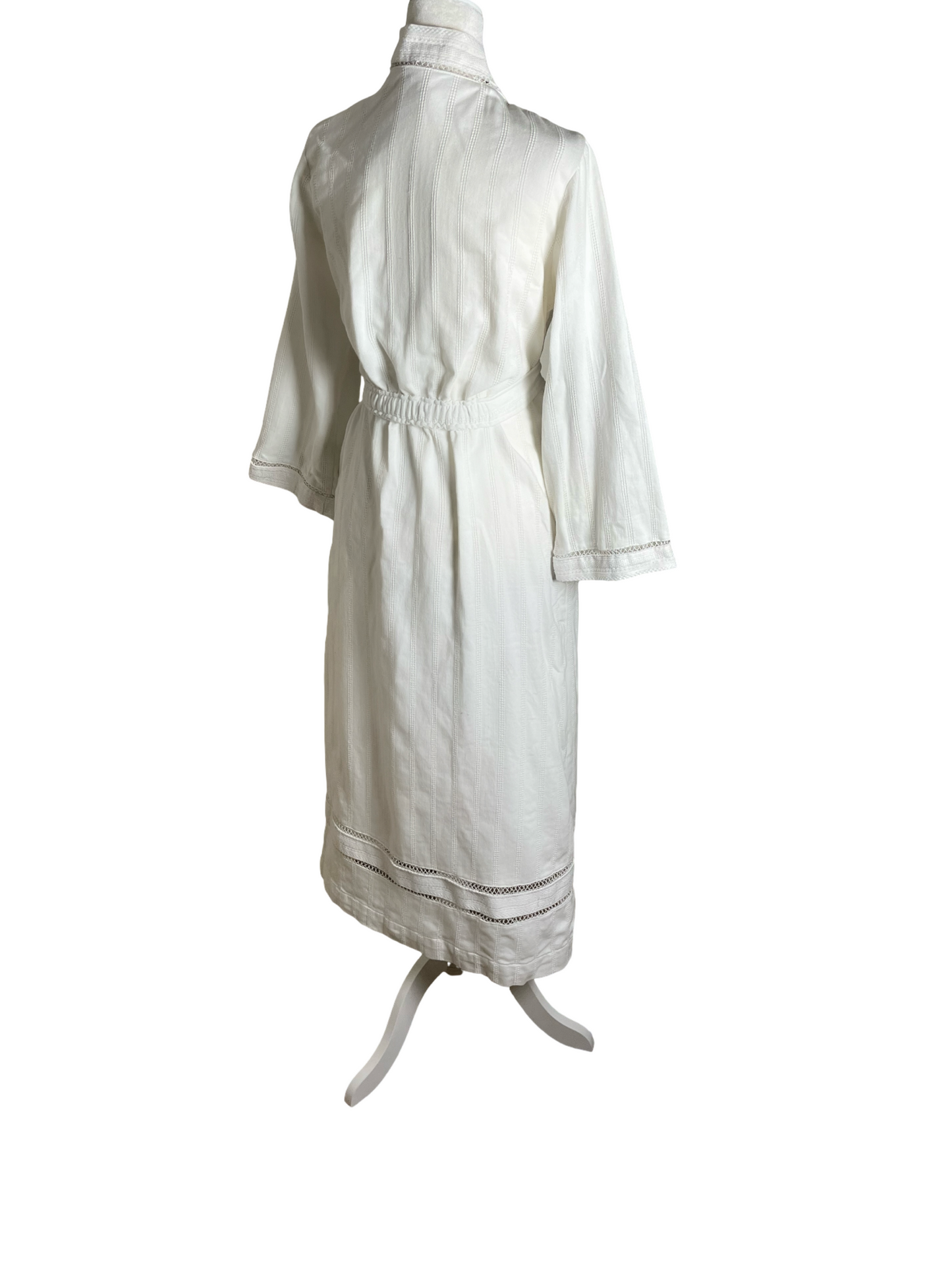 90s Oscar de la Renta | cozy cotton bridal robe | XS-S
