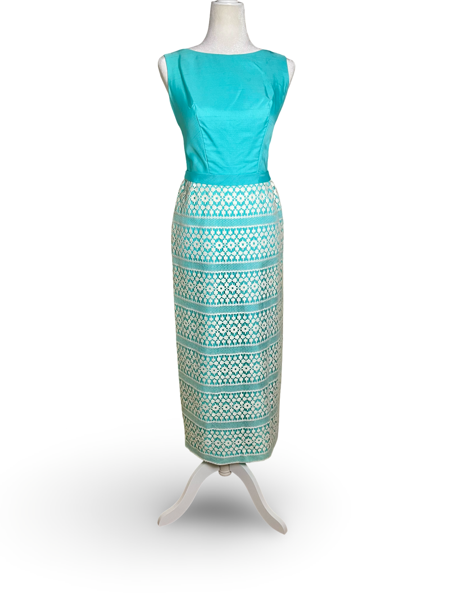 60s | tiffany blue gown| XS-S