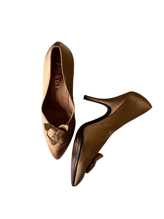 Prada| iced latte heel| US 8.5