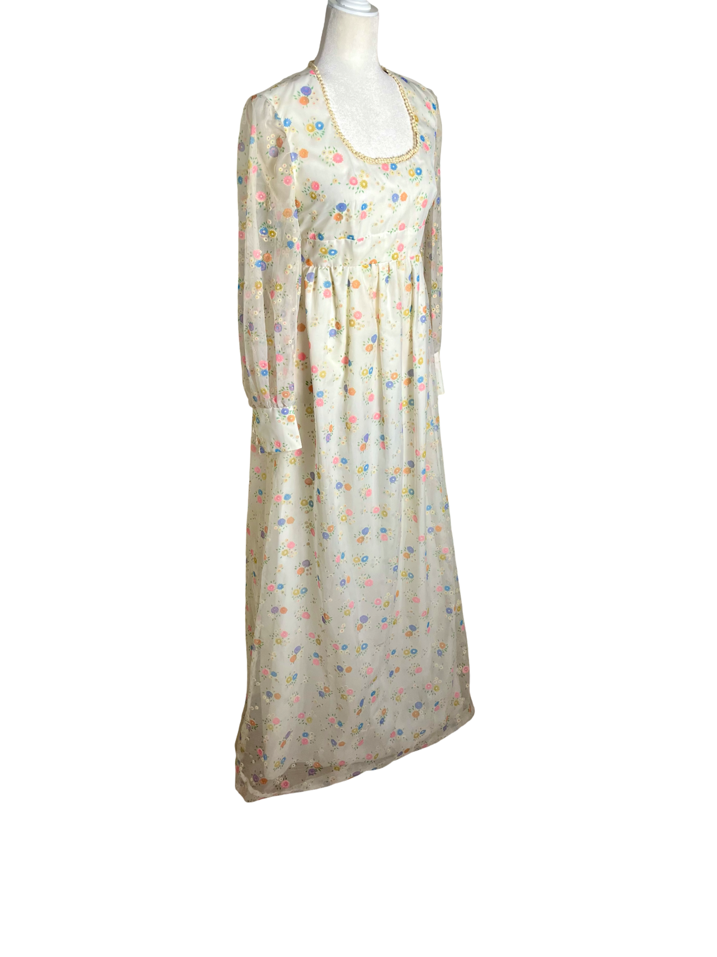 70s | flower child gown | S-M