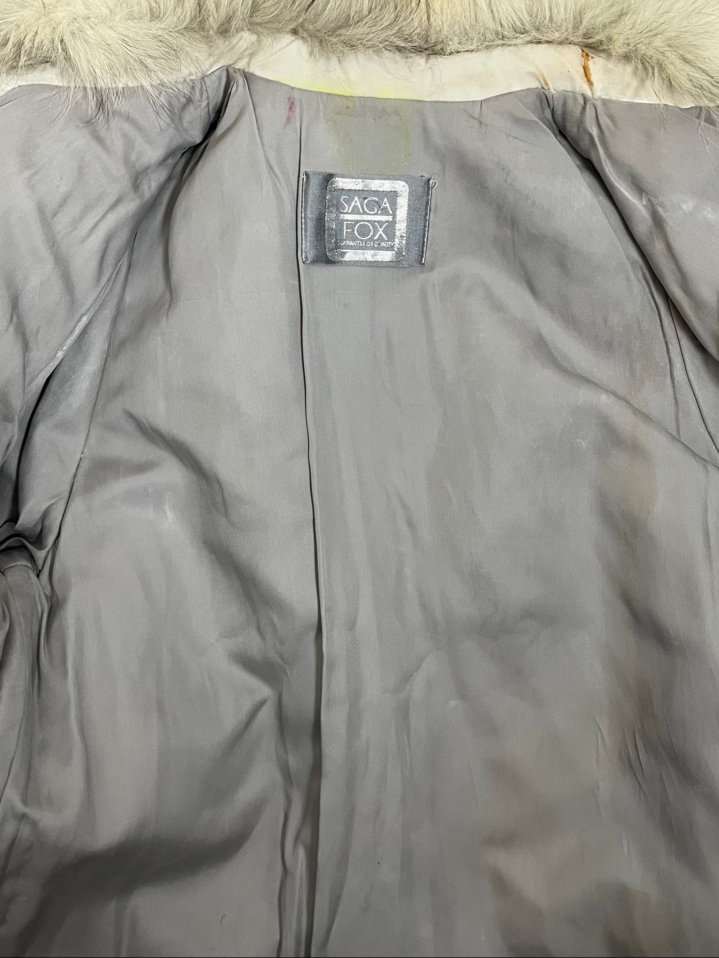 80s SAGA fox fur | XS-S | flaws noted