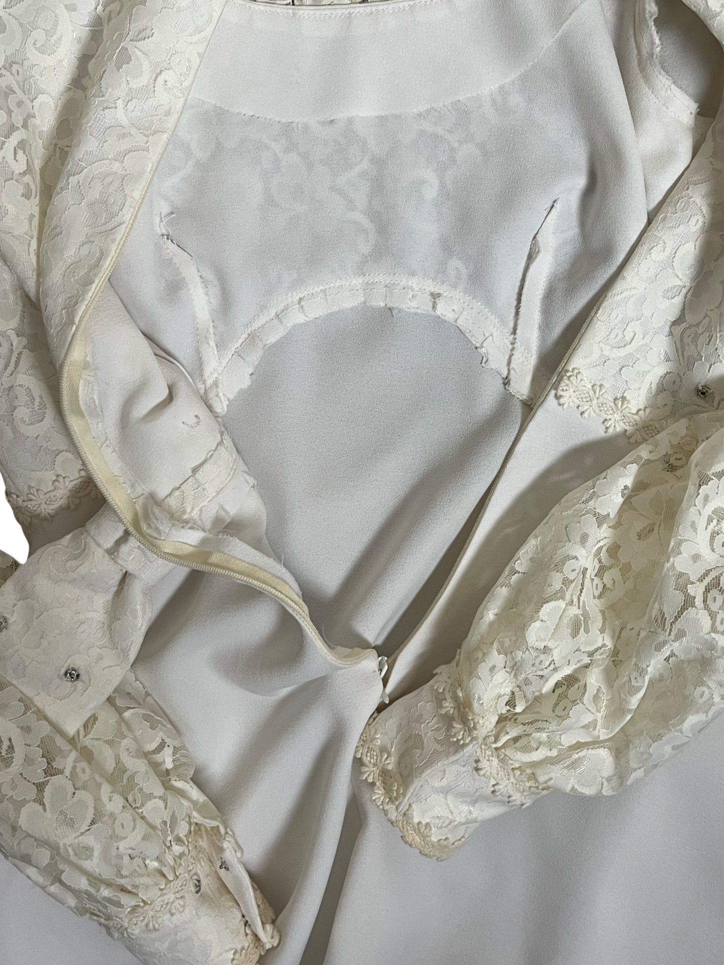 60s | mantilla veil gown | M-L