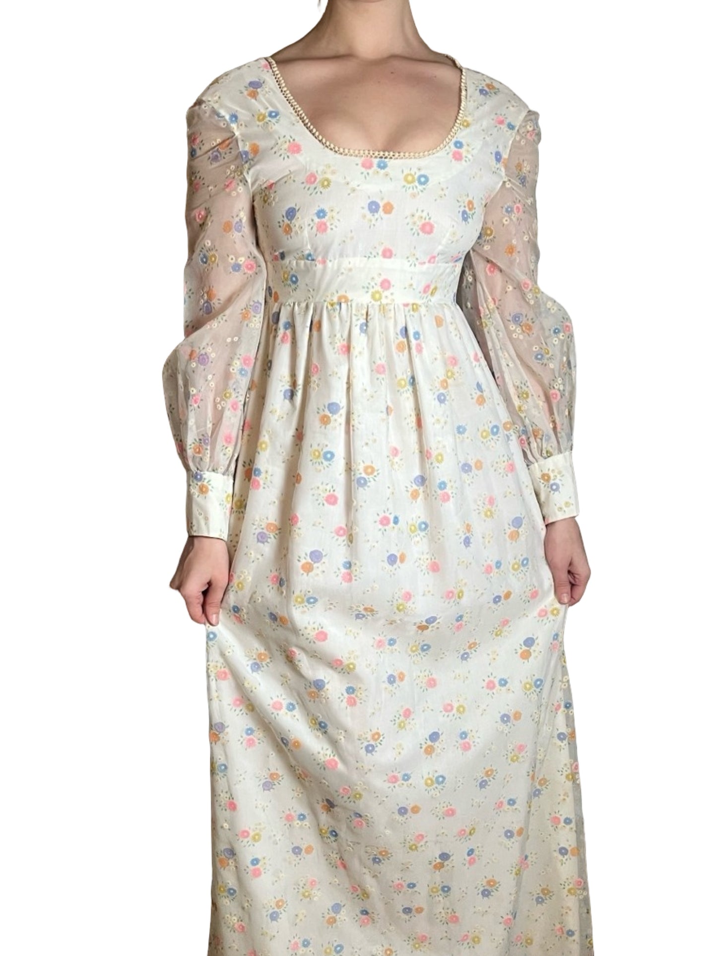 70s | flower child gown | S-M
