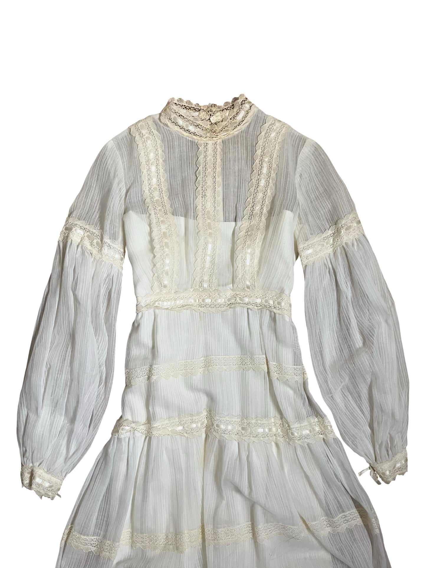 70s | angelic victorian revival gown | S-M