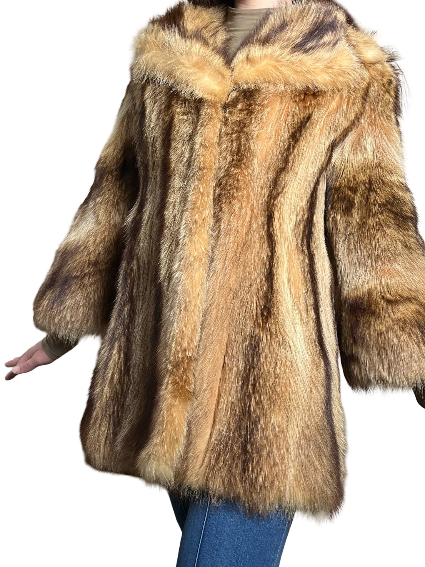strawberry blonde | 70s raccoon fur | size S-M