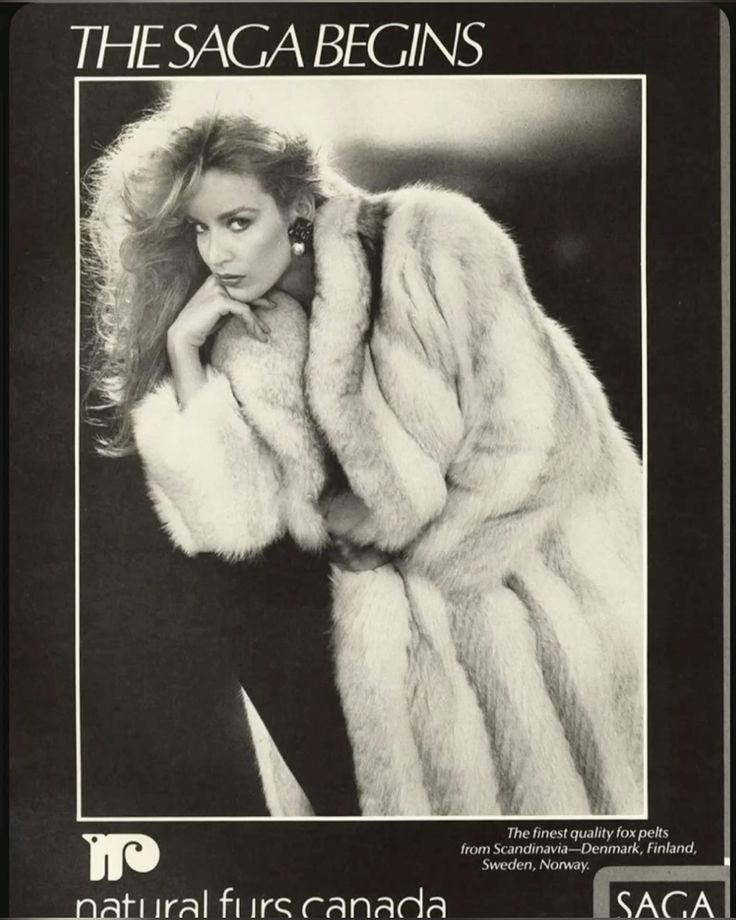 white lines| 80s SAGA fur | size M